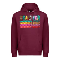Burgundy teacher believe Premium Hoodie - Artiststas