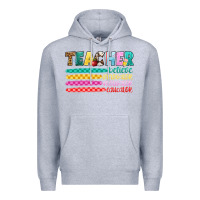 Heather Grey teacher believe Premium Hoodie - Artiststas