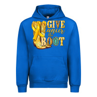 Cobalt Give Cancer the boot Childhood Cancer Urban Hoodie - NancyCooperArtShop