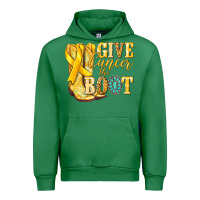 Emerald Give Cancer the boot Childhood Cancer Urban Hoodie - NancyCooperArtShop