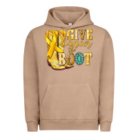 Pigment Burro Give Cancer the boot Childhood Cancer Urban Hoodie - NancyCooperArtShop