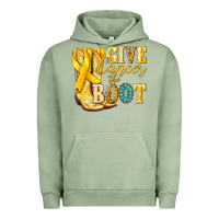 Pigment Oil Green Give Cancer the boot Childhood Cancer Urban Hoodie - NancyCooperArtShop
