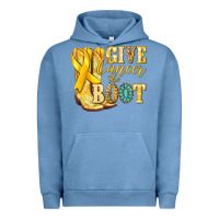 Pigment Pebble Blue Give Cancer the boot Childhood Cancer Urban Hoodie - NancyCooperArtShop
