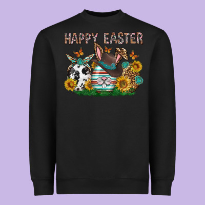 Western Happy Easter Heavyweight Sweatshirt Designed By Neo Western