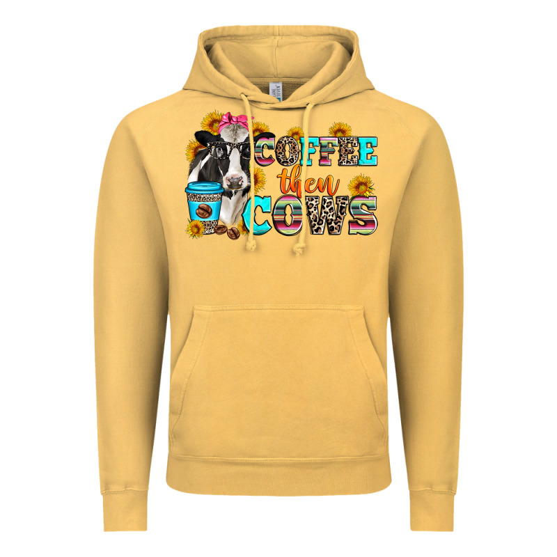 Coffee Then Cows Vintage Hoodie by Zillion Design Studio | Teevron