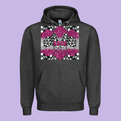 Race Mom Zipper Hoodie Designed By Barkaloodesign