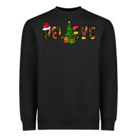 Black believe christmas Heavyweight Sweatshirt - CowhideDigitalArt