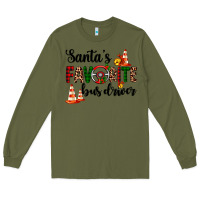 Army Green santa's favorite bus driver Long Sleeve Tee - AdoDesignShop