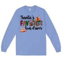 Colony Blue santa's favorite bus driver Long Sleeve Tee - AdoDesignShop
