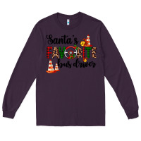 Plum santa's favorite bus driver Long Sleeve Tee - AdoDesignShop