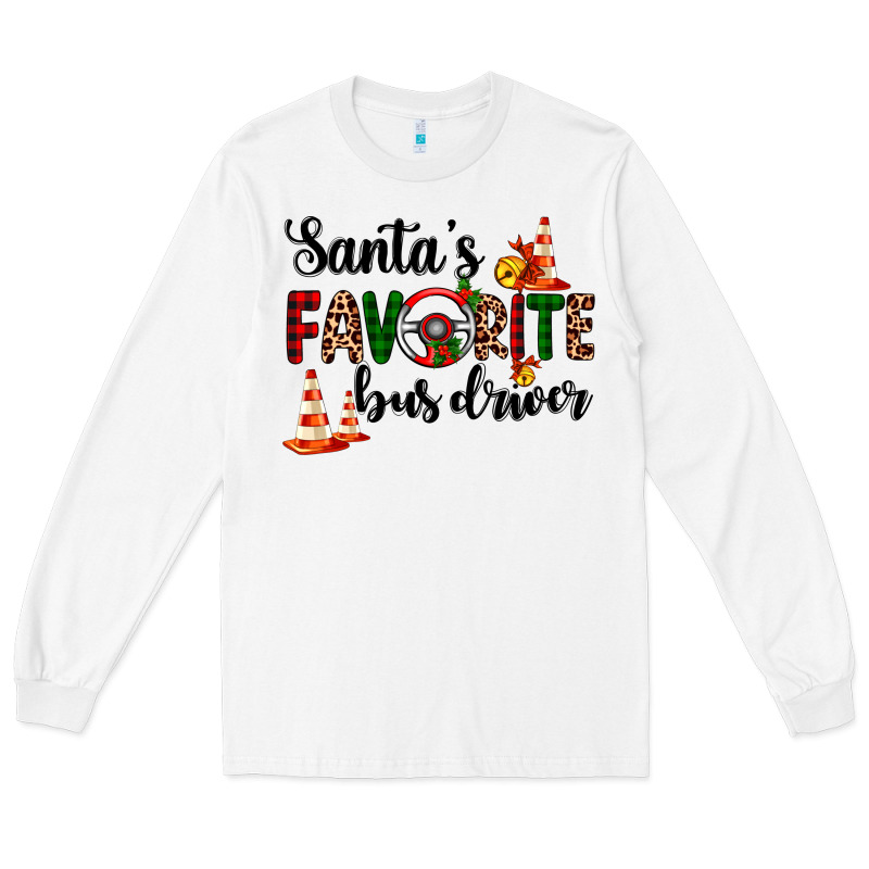 Santa's Favorite Bus Driver Long Sleeve Tee by AdoDesignShop | Teevron