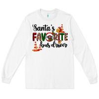 White santa's favorite bus driver Long Sleeve Tee - AdoDesignShop