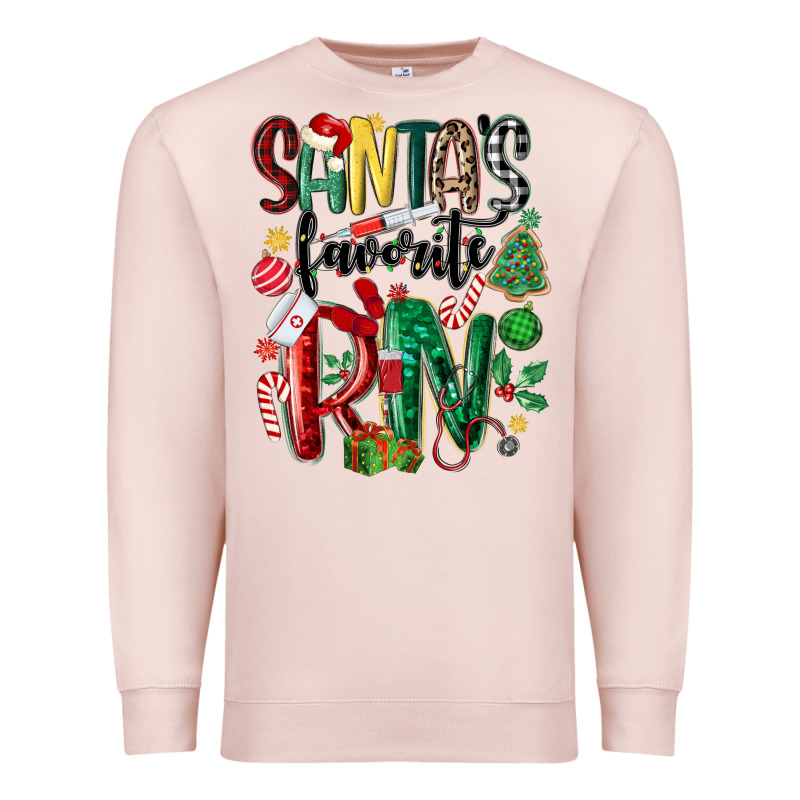 Santas Favorite Registered Nurse Premium Sweatshirt by MaliasSmallBusiness | Teevron
