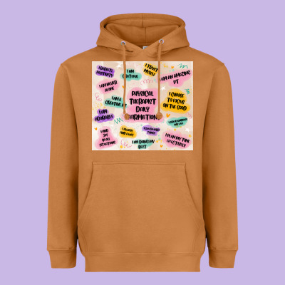 Physical Therapist Daily Affirmations Heavyweight Hoodie Designed By Maliassmallbusiness