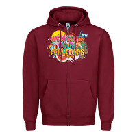 Burgundy Life is better with my flip flops Zipper Hoodie - NancyCooperArtShop