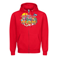 Red Life is better with my flip flops Zipper Hoodie - NancyCooperArtShop
