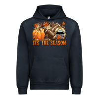 Navy Tis' the season Football and light yellow helmet Urban Hoodie - NancyCooperArtShop