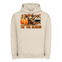 Pigment French Oak Tis' the season Football and light yellow helmet Urban Hoodie - NancyCooperArtShop