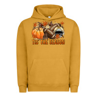 Pigment Peanut Butter Tis' the season Football and light yellow helmet Urban Hoodie - NancyCooperArtShop