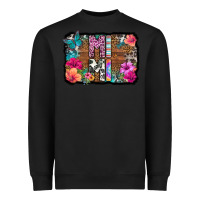 Black mimi floral background Heavyweight Sweatshirt - HRA Design Shop