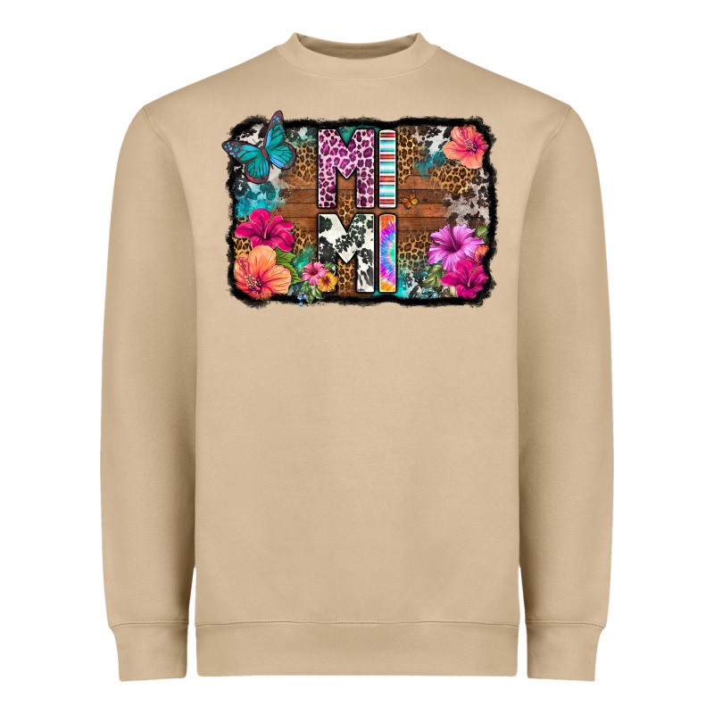 Mimi Floral Background Heavyweight Sweatshirt by HRA Design Shop | Teevron