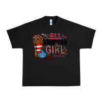 Black all american girl Urban Heavy Tee - RacoonDesign