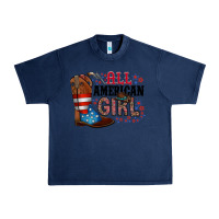 Navy all american girl Urban Heavy Tee - RacoonDesign