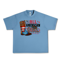 Pebble Blue all american girl Urban Heavy Tee - RacoonDesign