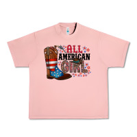 Salmon all american girl Urban Heavy Tee - RacoonDesign
