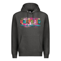 Charcoal Heather unafraid i know who holds tomorrow Premium Hoodie - Artiststas