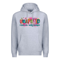Heather Grey unafraid i know who holds tomorrow Premium Hoodie - Artiststas