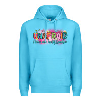 Ocean Blue unafraid i know who holds tomorrow Premium Hoodie - Artiststas