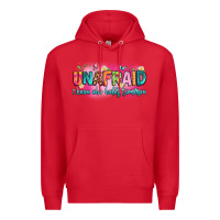 Red unafraid i know who holds tomorrow Premium Hoodie - Artiststas