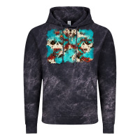 Cloud Black aztec cowhide background Vintage Hoodie - Zillion Design Studio