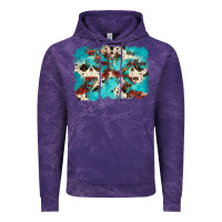 Cloud Purple aztec cowhide background Vintage Hoodie - Zillion Design Studio