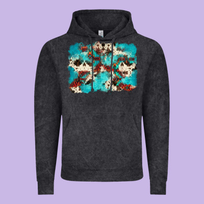 Aztec Cowhide Background Vintage Hoodie Designed By Zillion Design Studio