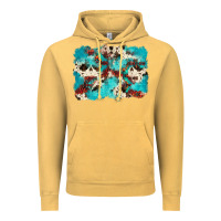 Vintage Mustard aztec cowhide background Vintage Hoodie - Zillion Design Studio