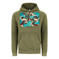 Vintage Olive aztec cowhide background Vintage Hoodie - Zillion Design Studio