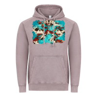 Vintage Zinc aztec cowhide background Vintage Hoodie - Zillion Design Studio