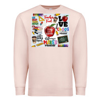 Pale Pink teacher Premium Sweatshirt - MaliasSmallBusiness