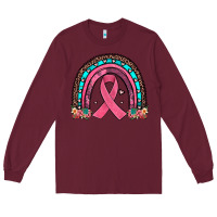 Burgundy ribbon rainbow Long Sleeve Tee - JahusDesignShop