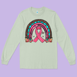Ribbon Rainbow Long Sleeve Tee Designed By Jahusdesignshop