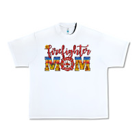 White firefighter mom Urban Heavy Tee - HRA Design Shop