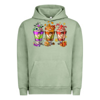 Pigment Oil Green Hallothanksmas coffee cups Urban Hoodie - NancyCooperArtShop