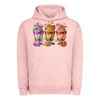 Pigment Salmon Hallothanksmas coffee cups Urban Hoodie - NancyCooperArtShop