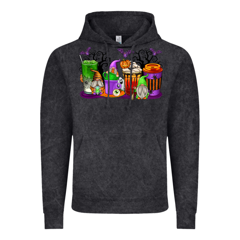 Halloween Gnomes Coffee Cups Vintage Hoodie by texasbilliewilder | Teevron