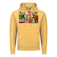 Vintage Mustard Halloween Gnomes Coffee Cups Vintage Hoodie - texasbilliewilder