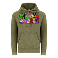 Vintage Olive Halloween Gnomes Coffee Cups Vintage Hoodie - texasbilliewilder