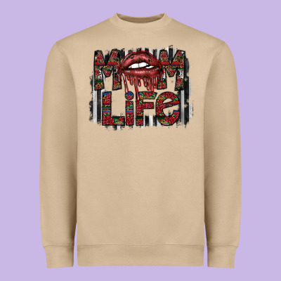 Mom Life Heavyweight Sweatshirt Designed By Sublimationcraftshop