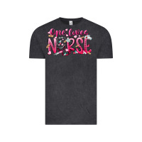 Vintage Black one loves nurse Vintage Tee - RacoonDesign